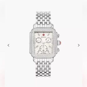Michele Deco Chronograph Diamond Dial Women's Silver Watch